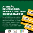 ATENÇÃO, BENEFICIÁRIOS DO BPC/LOAS!