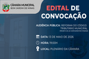 Edital de Convocação de Audiência Pública: Reforma do Código Tributário Municipal